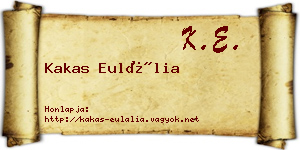 Kakas Eulália névjegykártya